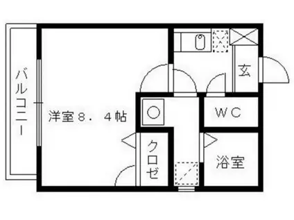 リブレア東櫛原A棟(1K/2階)の間取り写真