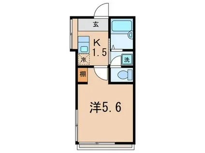 さくら荘(1K/2階)の間取り写真