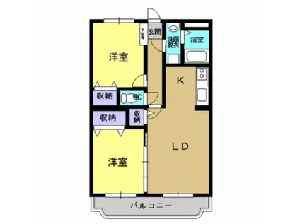 アスアマンション中大久保(2LDK/3階)の間取り写真
