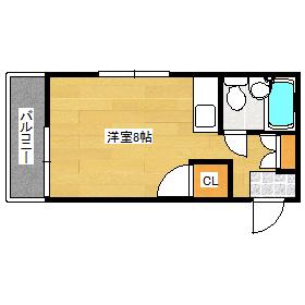 ワースビルディング南蟹屋町(ワンルーム/1階)の間取り写真