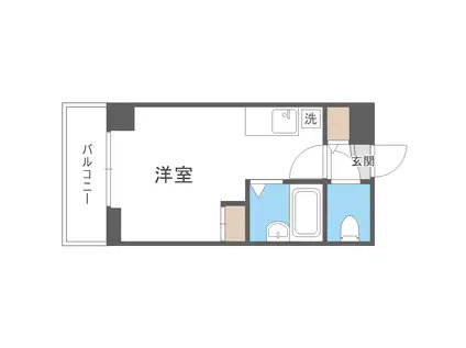 スカイハイツ(ワンルーム/6階)の間取り写真