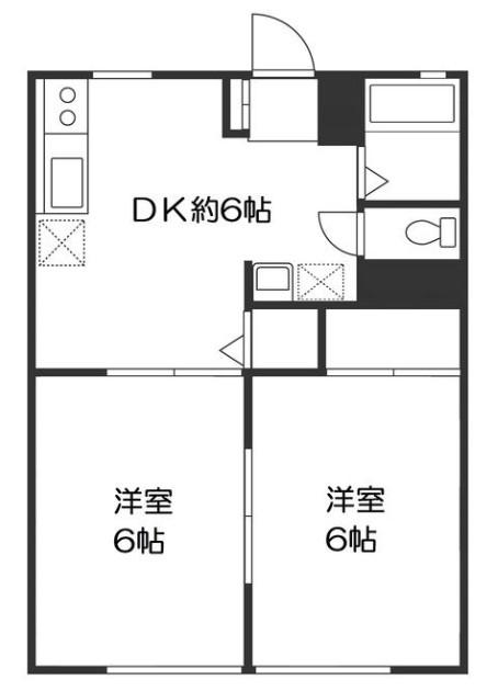 サンライフ219(2DK/1階)の間取り写真