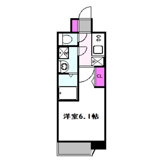 JMFレジデンス桜ノ宮(1K/6階)の間取り写真