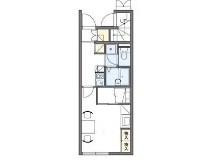 レオパレスメイプルコートI号館(1K/1階)の間取り写真