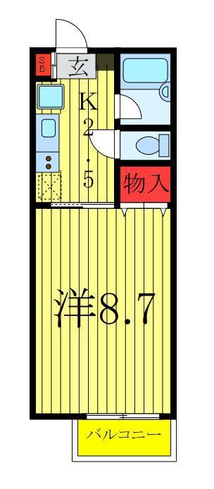 センチュリーステージ(1K/1階)の間取り写真