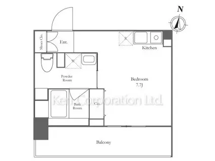 KN RESIDENCE TSURUMI(ワンルーム/8階)の間取り写真