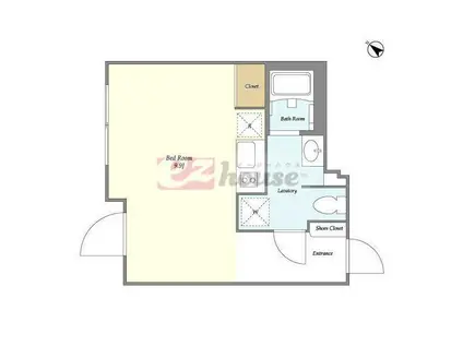 NOZOMIO PREMIER幡ヶ谷(ワンルーム/1階)の間取り写真