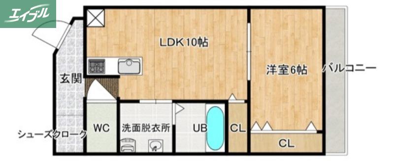 セゾーラ(1LDK/2階)の間取り写真