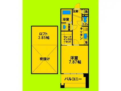 フォレステージュ江坂公園(1K/14階)の間取り写真