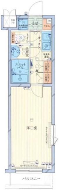 ルーブル経堂(1K/3階)の間取り写真