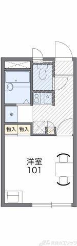 レオパレスウエスト BELLS(1K/2階)の間取り写真
