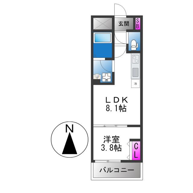 D PORTA ADORABLE(1LDK/2階)の間取り写真