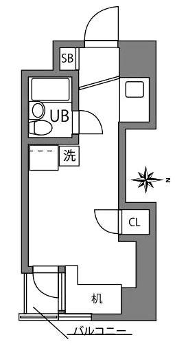 グランバリュー八王子北野(ワンルーム/3階)の間取り写真