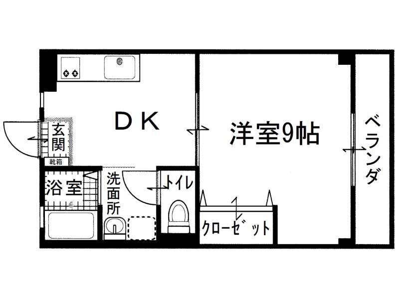 サンガーデン村黒5号地(1K/1階)の間取り写真