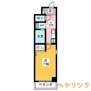 メゾン名北(1K/2階)の間取り写真