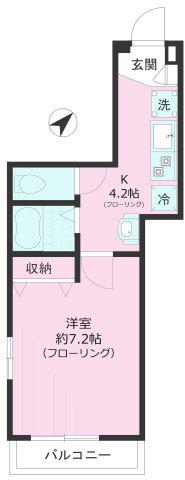 メゾン西片参番館(1K/2階)の間取り写真