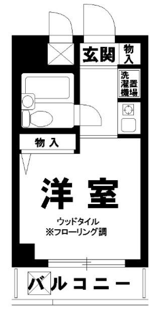 扶桑ハイツ田端(ワンルーム/6階)の間取り写真