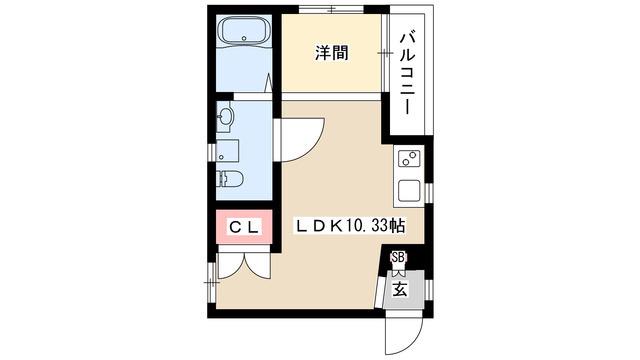 LUGAR BONITO(1LDK/3階)の間取り写真