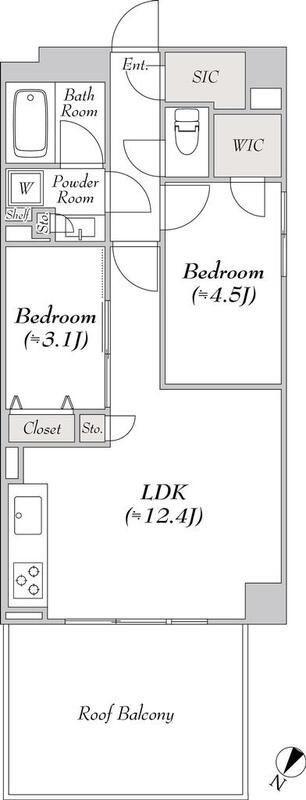 ルミーク文京千石(2LDK/5階)の間取り写真