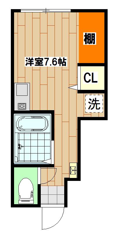アイコート明大前(ワンルーム/1階)の間取り写真
