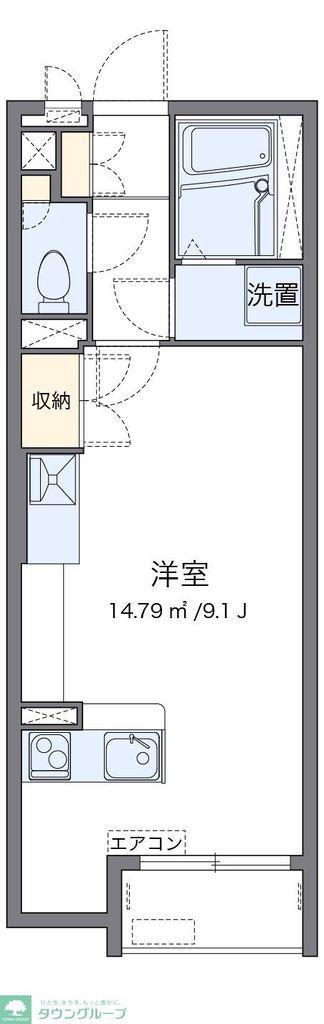 ミランダ奈紗お茶山(ワンルーム/1階)の間取り写真