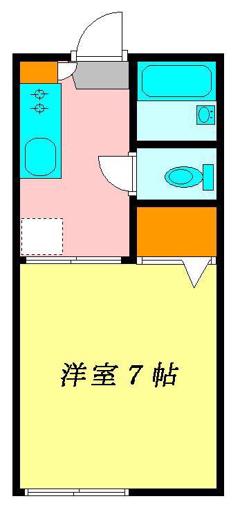アメニティーコスモ(1K/1階)の間取り写真