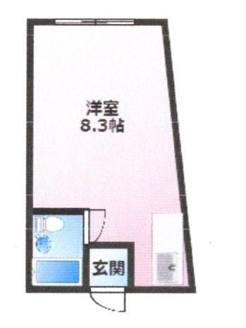 STYLISH24UHO(ワンルーム/1階)の間取り写真