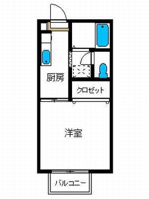 エトワール七日町(1K/1階)の間取り写真