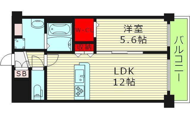 LIBRE リーブル(1LDK/3階)の間取り写真