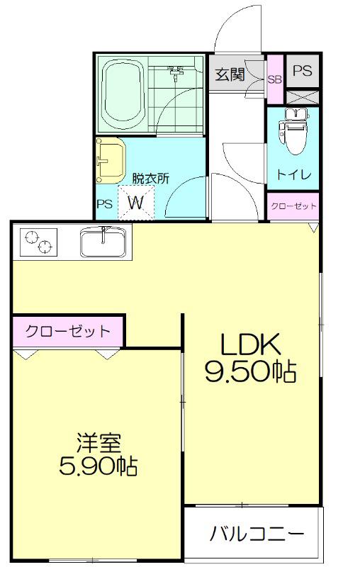 ＪＲ埼京線 十条駅(東京) 徒歩6分 3階建 築25年(1DK/3階)の間取り写真