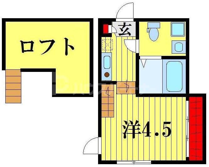 ハーモニーテラス柴又III(ワンルーム/1階)の間取り写真