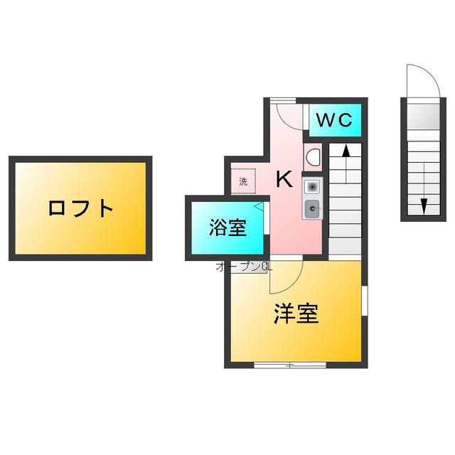 ピッコラシエナ(1K/2階)の間取り写真