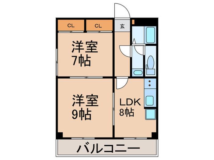 JILL(2LDK/4階)の間取り写真