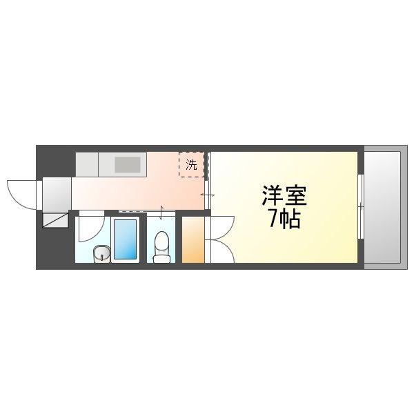 トーマス前島II(1K/3階)の間取り写真
