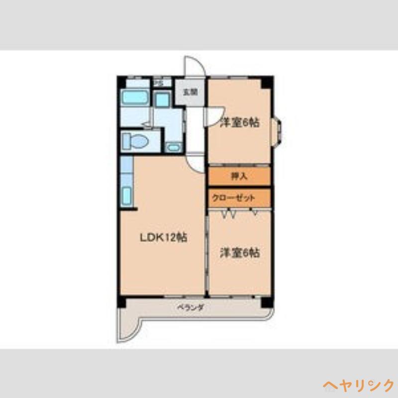 第二村井マンション(2LDK/3階)の間取り写真