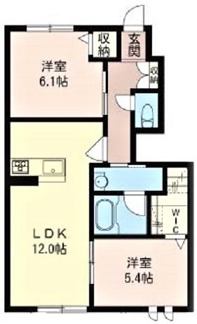 ファレスクレイン(2LDK/1階)の間取り写真