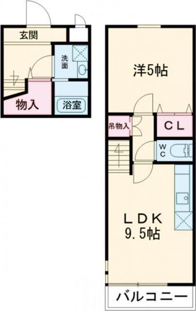 フジパレス鳳西一(1LDK/2階)の間取り写真