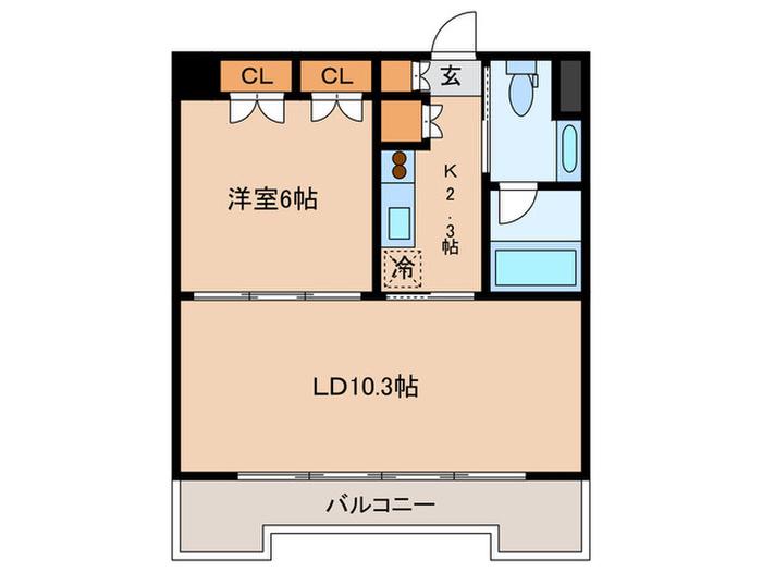 ベルファース目黒(1LDK/12階)の間取り写真
