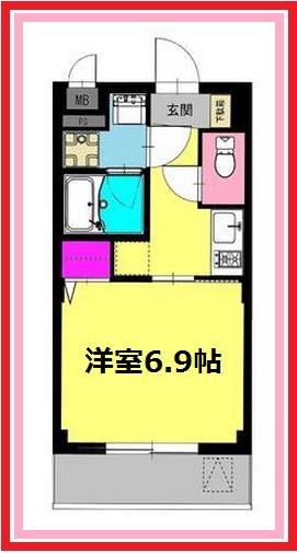 ビーカーサヴェルデ(1K/5階)の間取り写真