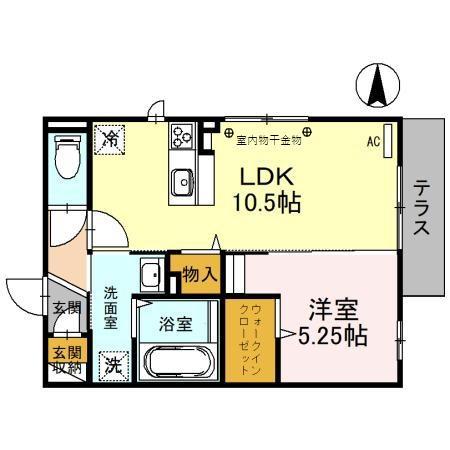 NOELLE(1LDK/1階)の間取り写真