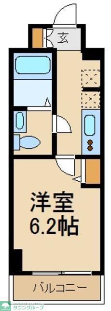 リヴシティ武蔵浦和(1K/5階)の間取り写真