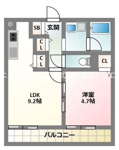 ジョイフルハウス大和田(1LDK/1階)の間取り写真