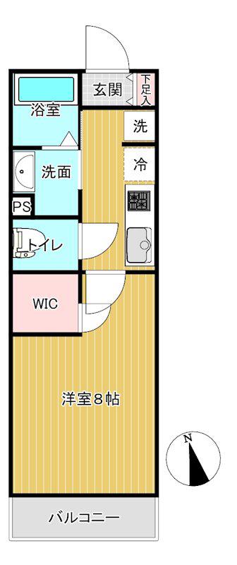 ORIS(1K/3階)の間取り写真