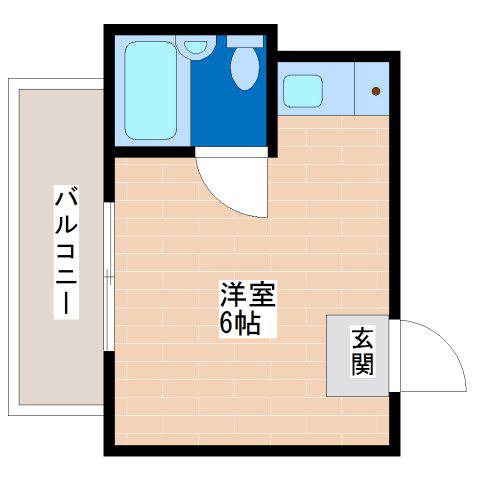 シャルマン加美東(ワンルーム/5階)の間取り写真