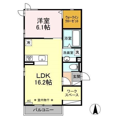 コンフォール則武(1LDK/2階)の間取り写真