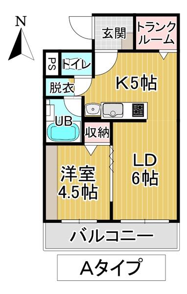 アットホームN(1LDK/1階)の間取り写真