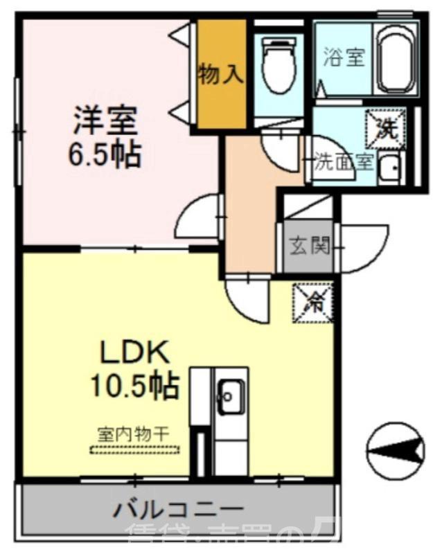 エスポワール(1LDK/3階)の間取り写真