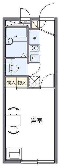 レオパレスヒューゲル参番館(1K/1階)の間取り写真
