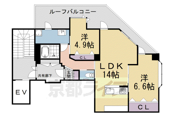 セラヴィ119(2LDK/5階)の間取り写真