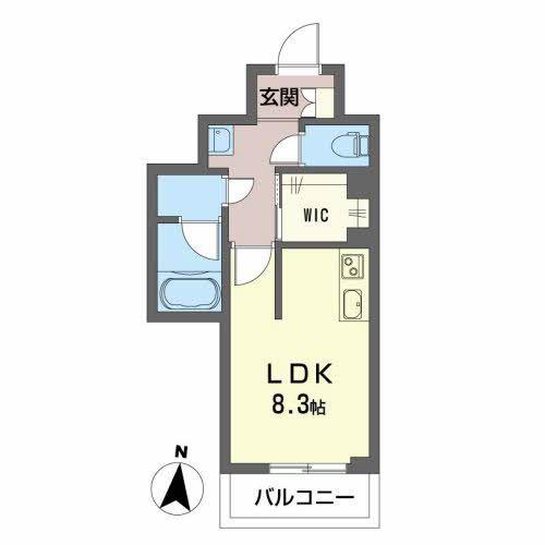 アートハウス(ワンルーム/3階)の間取り写真